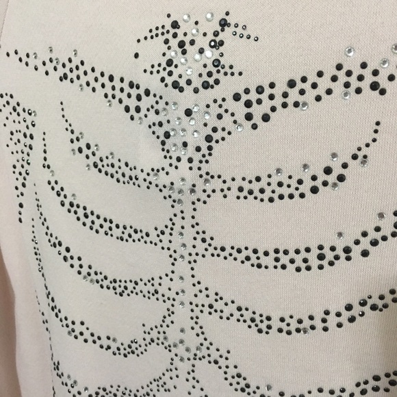 Wet Seal Bling Skeleton Raw Cut Legging Crew Top - Picture 2 of 2